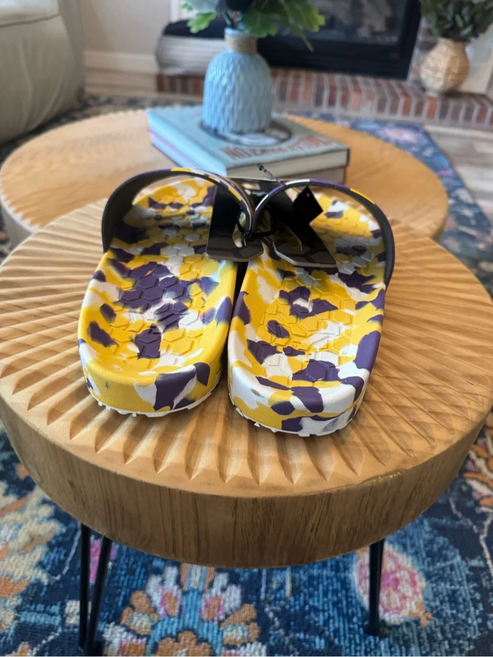 Hype Co College NCAA Men’s LSU Tigers Sandal Slides Unisex W11/M9 NWT